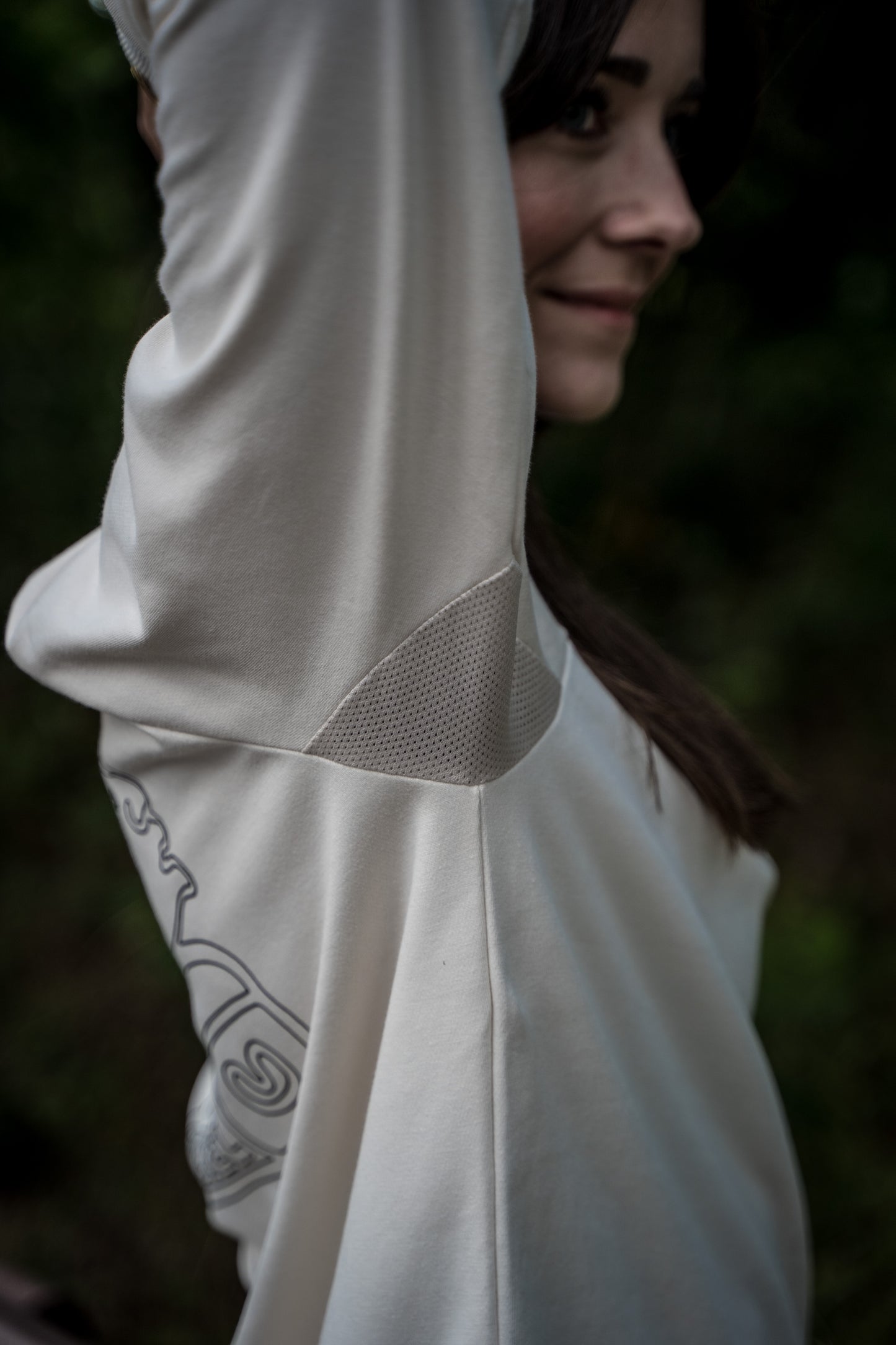 Skwerel® breathable heavy duty MTB trail sleeve “Popsicle Coil” in an oversized fit